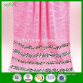 70*140cm 350g 14s soft twist Leopard zebra dobby border jacquard cotton bath towel beach towels